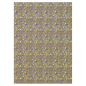 緑の葉金ゴールドはラズベリーブッシュブルー テーブルクロス (正面)