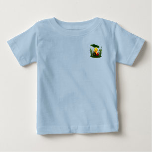 緑の葉陰のトドラーTシャツ ベビーTシャツ