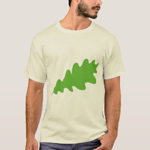緑の葉、オークの木の葉の設計 Tシャツ