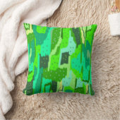 緑の葉 クッション (ブランケット)
