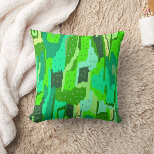 緑の葉 クッション (ブランケット)