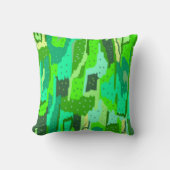 緑の葉 クッション (正面)