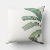 緑の葉 クッション (正面)