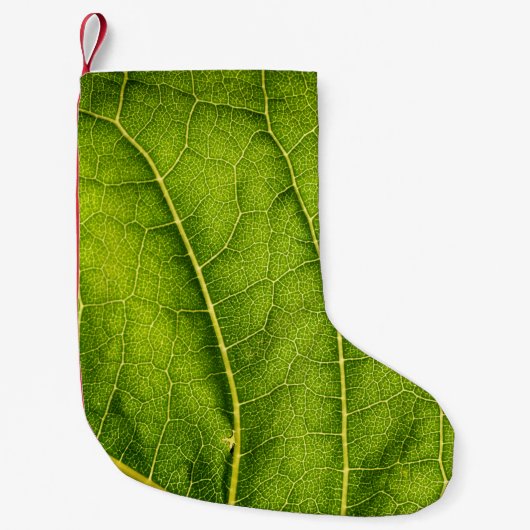 緑の葉 スモールクリスマスストッキング (正面)