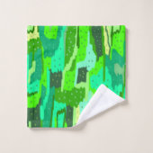 緑の葉 バスタオルセット (ウォッシュタオル)