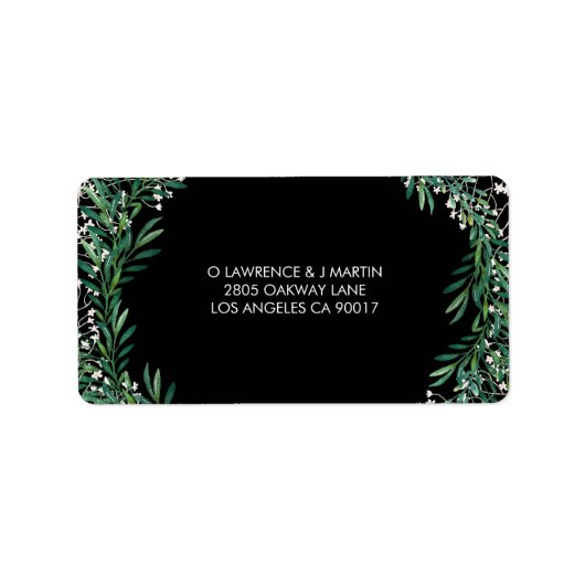 緑の葉&フローレットブラック ラベル (正面)