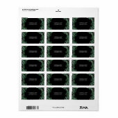 緑の葉&フローレットブラック ラベル (フルシート)