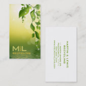緑の葉 名刺 (正面/裏面)