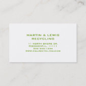 緑の葉 名刺 (裏面)