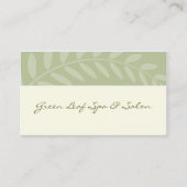 緑の葉、枝ボーダー 名刺 (正面)