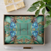 緑の葉 紫の宝石 ティッシュペーパー 薄葉紙 (ギフト)