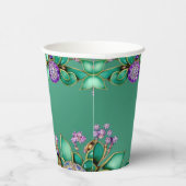 緑の葉 紫の宝石 紙コップ (右)