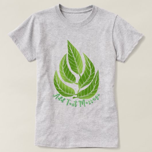 緑の葉 Tシャツ (デザイン正面)