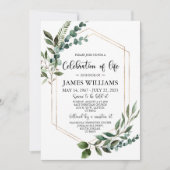 緑の葬儀お祝いの生活招待状 招待状 (正面)