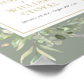 緑の葬儀共有記憶のサイン ポスター (角)