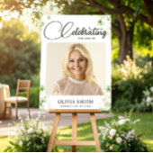 緑の葬儀写真記念ウェルカムサイン ポスター