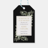 緑の葬儀記念シードパケットの写真 ギフトタグ (正面)