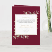 緑の葬儀記念折り畳み式奉仕順 プログラム (裏面)