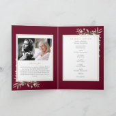 緑の葬儀記念折り畳み式奉仕順 プログラム (内部)