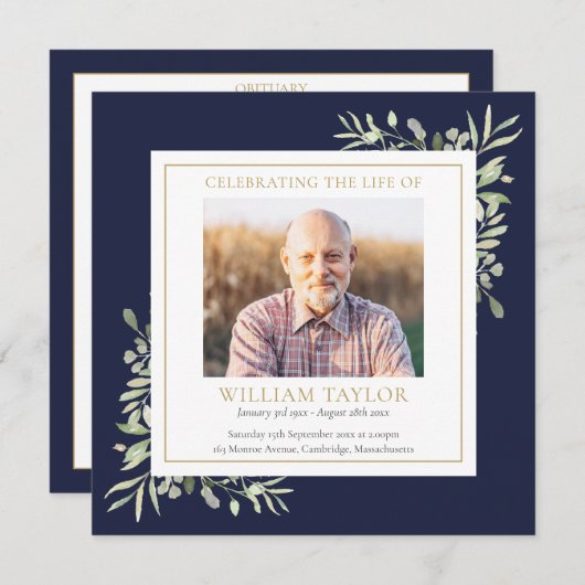 緑の葬儀追悼行事 (正面/裏面)