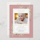 緑の葬儀追悼行事 プログラム (正面/裏面)