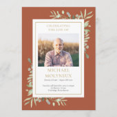 緑の葬儀追悼行事 プログラム (正面)