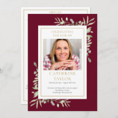 緑の葬儀追悼行事 プログラム (正面/裏面)