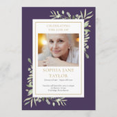 緑の葬儀追悼行事 プログラム (正面)