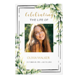 緑の葬式のウェルカムサイン フォトプリント           