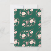 緑の蓮のランプ インドのウェディング 感謝カード (裏面)