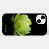 緑の蓮の花 ブラック Case-Mate iPhoneケース (裏面 (横))