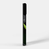 緑の蓮の花 ブラック iPhoneケース (右側面)
