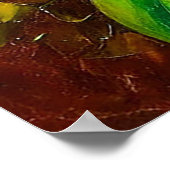 緑の蘭の白離れい ポスター (角)