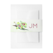 緑の蘭モノグラム結婚ズ 招待状ベリーバンド (正面例)