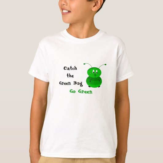 緑の虫を捕まえろ Tシャツ (正面)