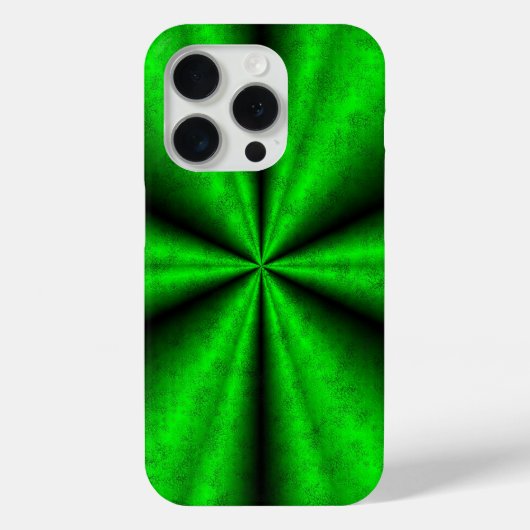 緑の虹を象の皮の革のオプティックに Case-Mate iPhoneケース (裏面)