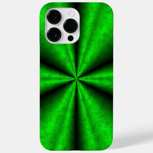緑の虹を象の皮の革のオプティックに Case-Mate iPhoneケース (裏面)