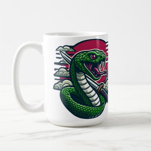 緑の蛇 コーヒーマグカップ (左)