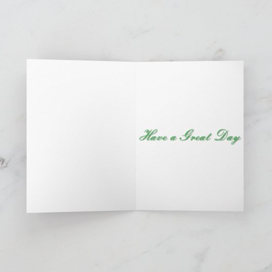 緑の蝶と靴 カード (内部)