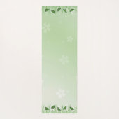 緑の蝶のライトグリーン – ロマンチック ヨガマット (裏面)