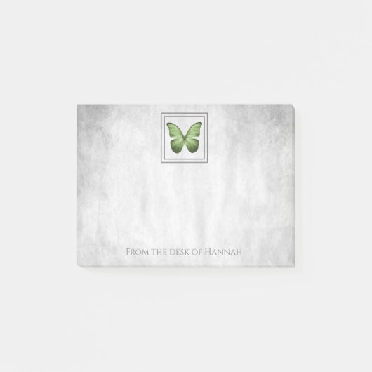 緑の蝶の注パーソナライズされた記 ポストイット (正面)