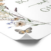 緑の蝶ギフト赤ちゃんシャワーポスター ポスター (角)