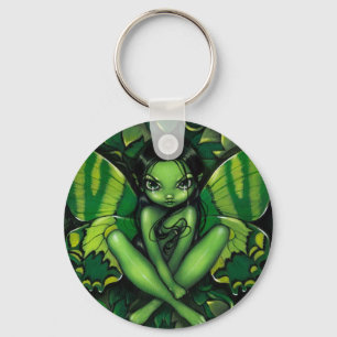 "緑の蝶ファンタジー" Keychain キーホルダー