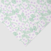 緑の蝶結びと紫のドット 薄葉紙 (詳細)