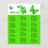 緑の蝶,美容家,美しいサロン広告 チラシ (裏面)