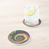 緑の螺線形の宝石のフラクタル コースター (側面)