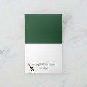 緑の裁縫マシン感謝ノートカード サンキューカード (内部)