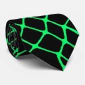 緑の裂け目の魚網ネックタイ ネクタイ (ロール)