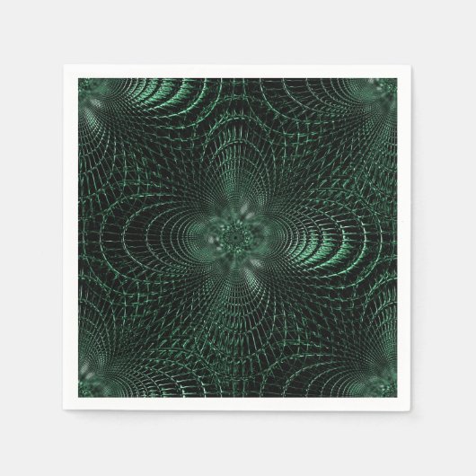 緑の装飾ナプキン スタンダードカクテルナプキン (正面)
