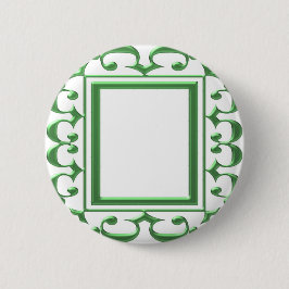 緑の装飾的なボーダー: 数々のな使用を考えて下さい 缶バッジ